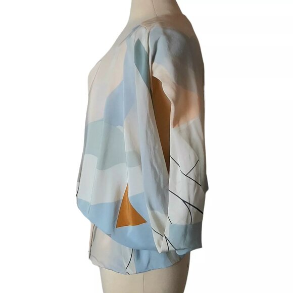 Diane Von Furstenberg Juliette 100% Silk Kimono Top 💛✨🦋 - Picture 10 of 11